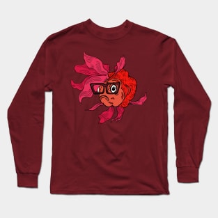 Hipster Red-Fish Long Sleeve T-Shirt